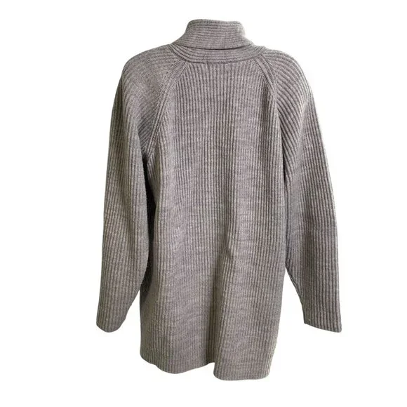 Outside Influence Gray Ribbed Knit Cardigan Sweater Pockets Plus Size 2X  u - Picture 5 of 12